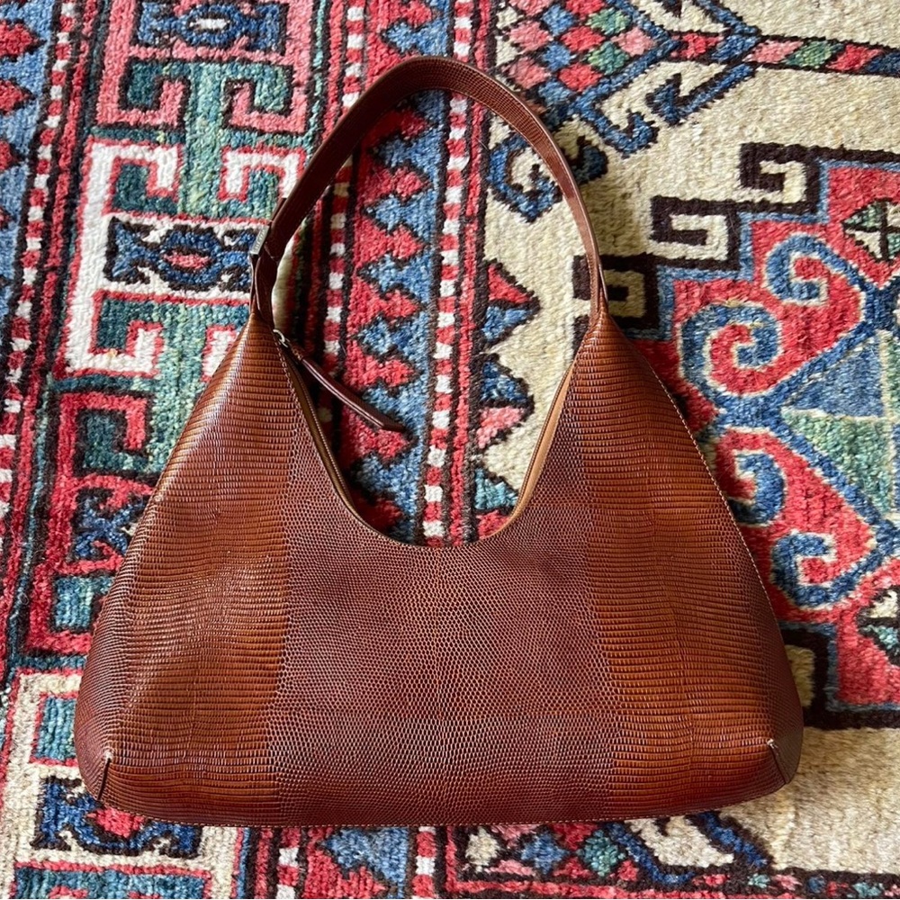 By Far Amber Brown Women's Bag Silver Hardware